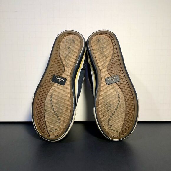 Boys NAUTICA Spinnaker Navy Blue Canvas Boat Shoes / Size 11 - Picture 8 of 9